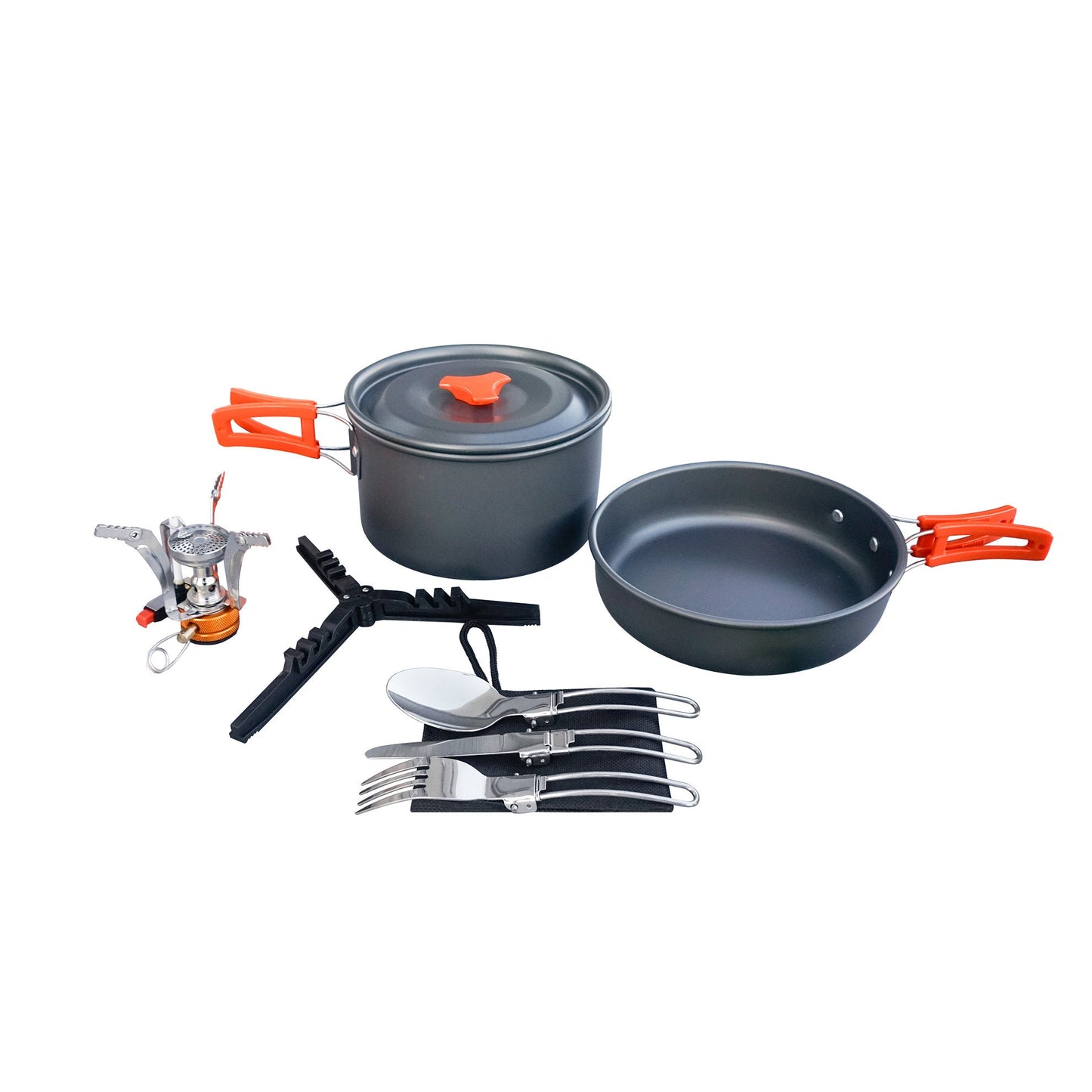 Popote de camping comprenant un ensemble avec brûleur à gaz et couverts, Outdoor "EXPEDITION" | TEKSON 202025