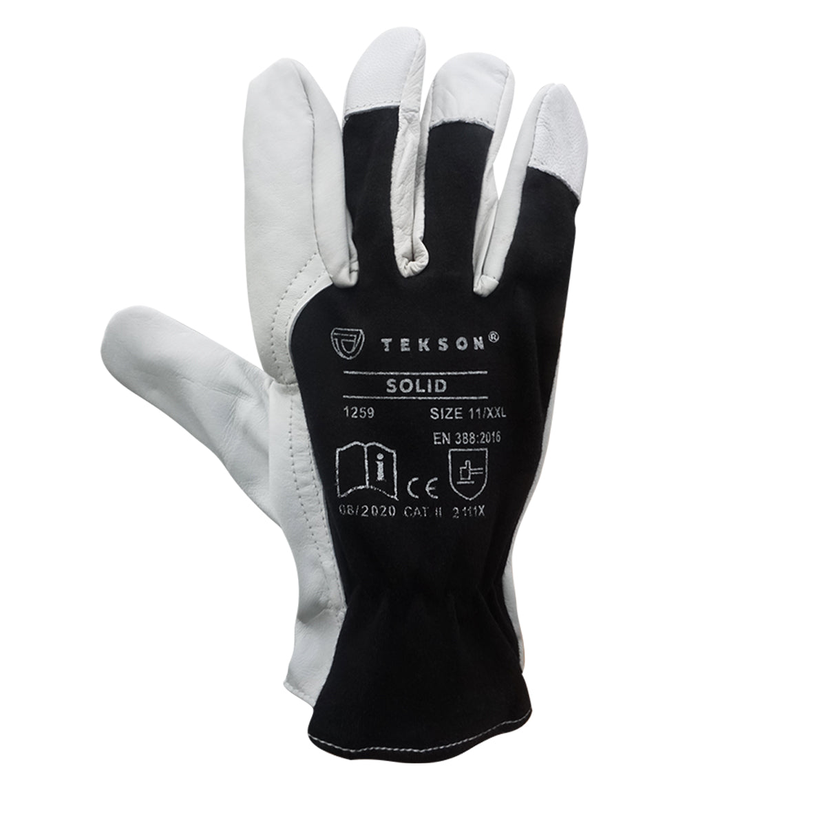 Gants de travail Tekson, en peau de chèvre, 12 paire | Solid