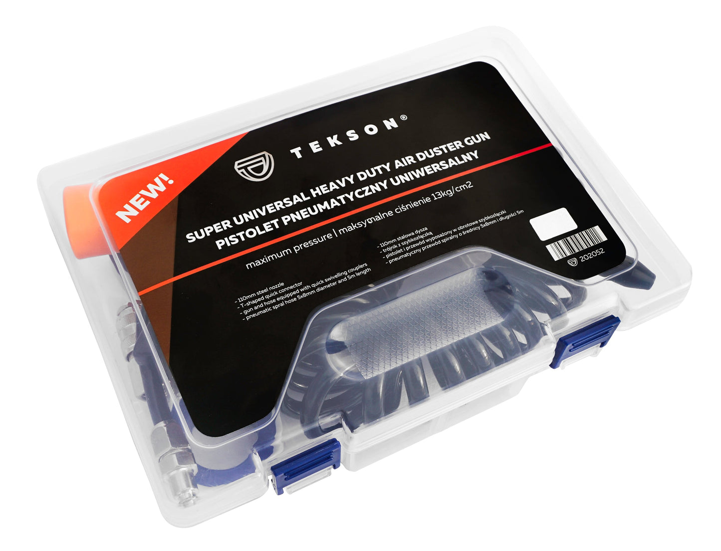 Universal Staubluftdruckpistolen Set 13 KG / CM2 8 MM Kopf | TEKSON 202052
