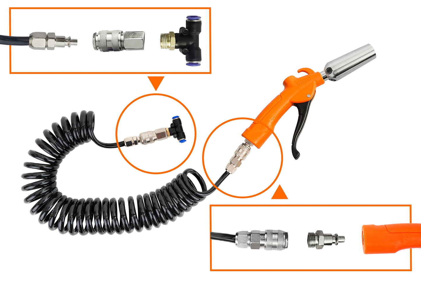 Pistolets à air comprimé universels Set 13 KG / CM2 Grande tête | TEKSON 202053