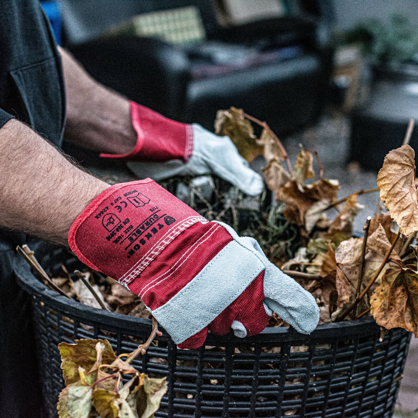 Gants de manutention en cuir de bovin 12 paires | TEKSON Durable