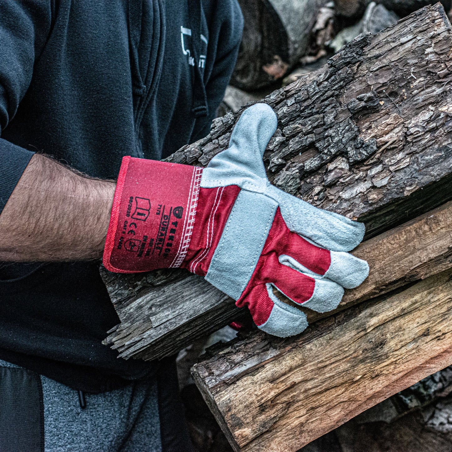 Gants de manutention en cuir de bovin 12 paires | TEKSON Durable