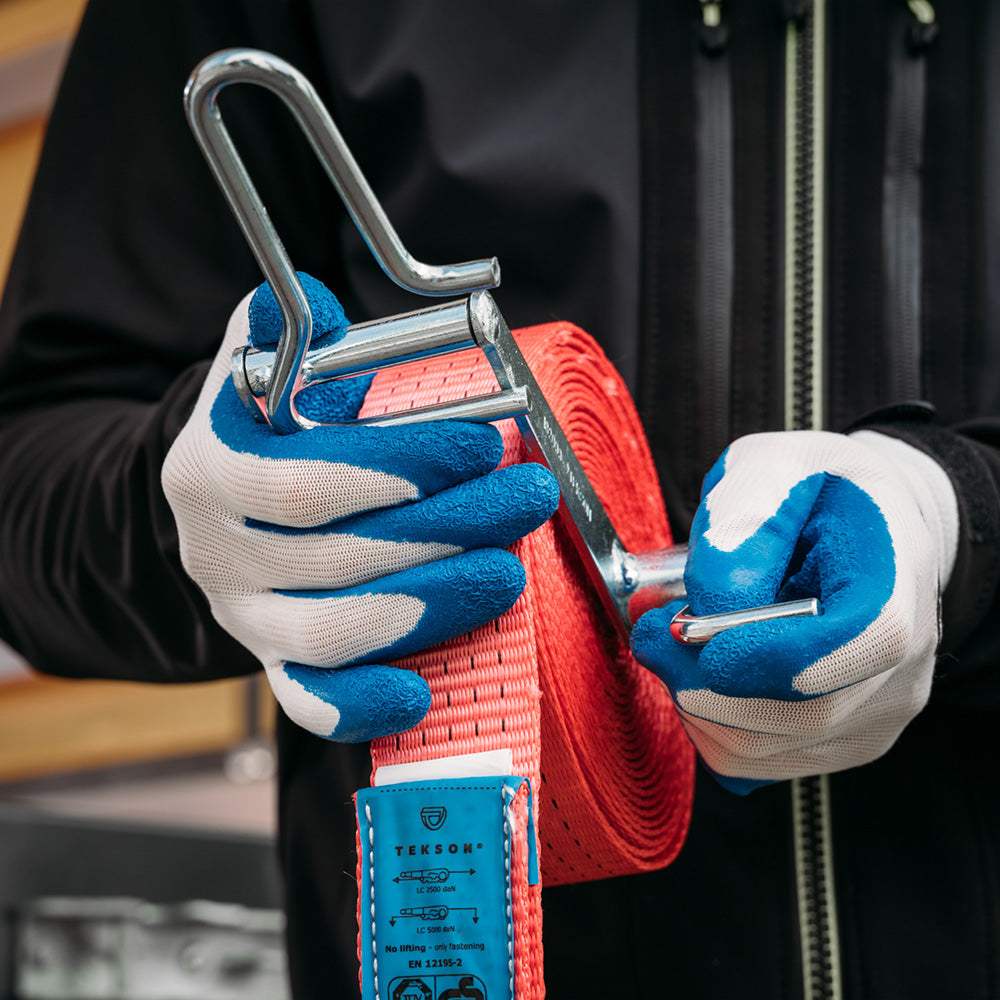 Gants de travail, aérés, 12 paires | TEKSON Blue