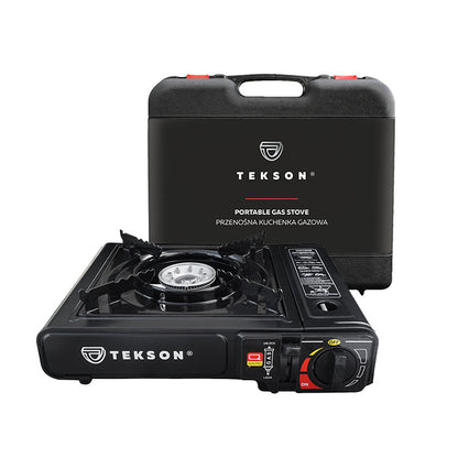 Réchaud à gaz de camping Tekson 2en1,dans une valise | 202097