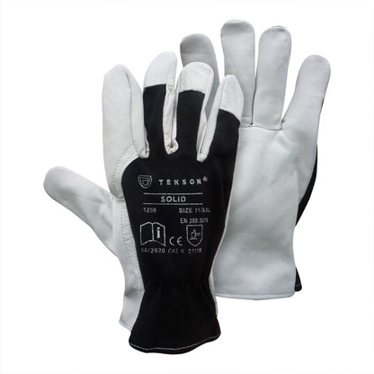 Gants de travail Tekson, en peau de chèvre, 12 paire | Solid