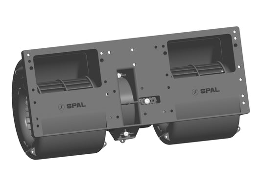 Ventilateur centrifuge double SPAL 24V, 3 vitesses| 006-B45-22