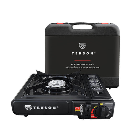 Réchaud à gaz de camping 2en1, dans une valise | TEKSON 202097