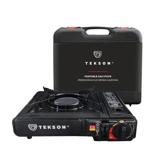 Réchaud à gaz Réchaud de camping 2en1, dans une valise / brûleur en céramique | TEKSON 202099