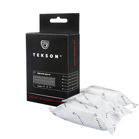 Rouleaux de papier thermique pour compteur de vitesse numérique, 3 pièces par emballage avec Euroloch | TEKSON 207018