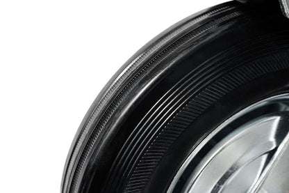 Roulette pivotante avec frein, galvanisée, ferrée à plaques 100 MM | 4003-100