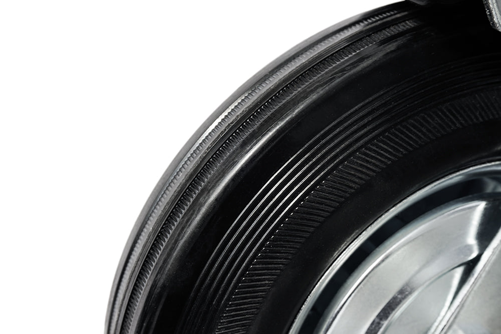 Roulette pivotant avec frein, galvanisée, ferrure à plaques 200 MM | 4003-200