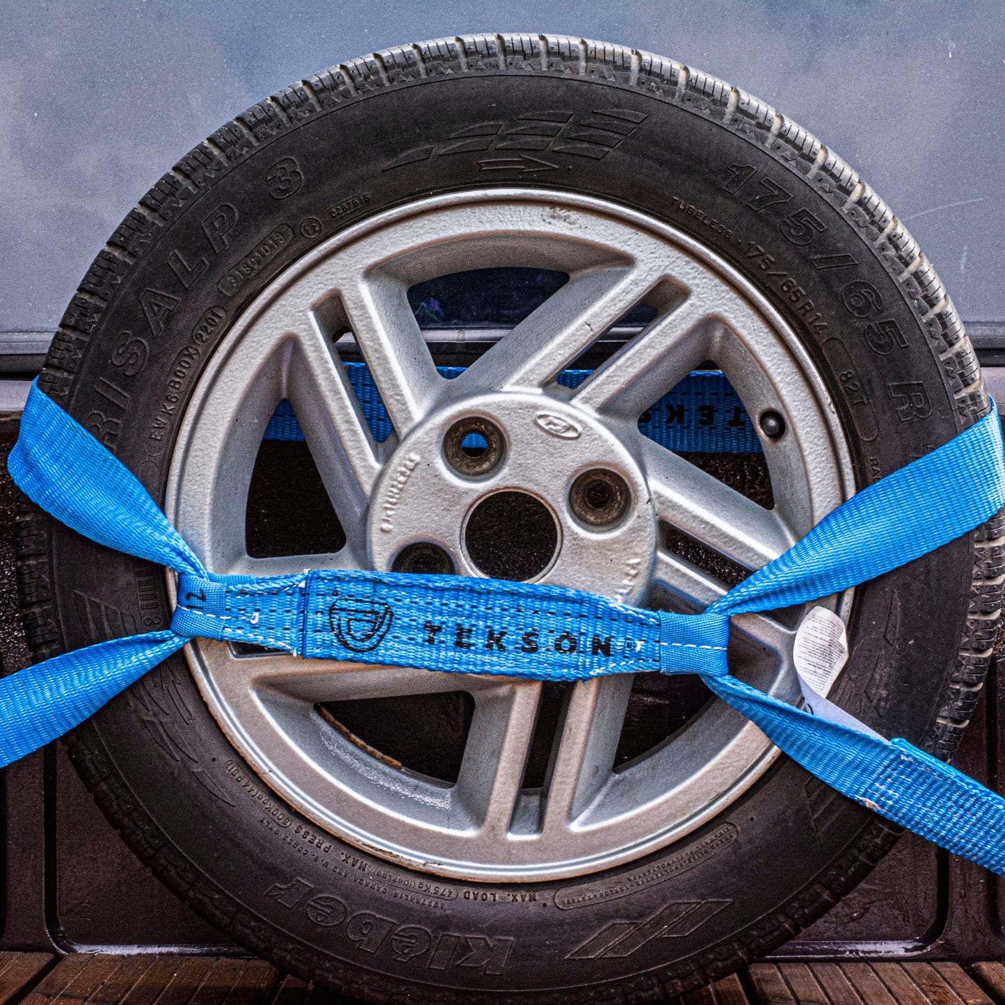 Sangle De Tension 2 Points 3,3 M Bleu / Set Avec Cliquet 350 daN Et Crochet J | TEKSON 182032