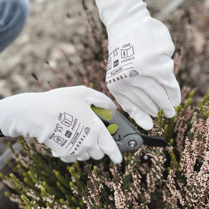 Gants de travail, pour travaux de montage, en polyuréthane, 12 paires | TEKSON White
