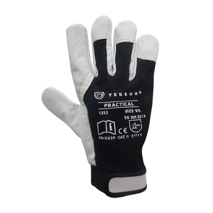 Gants de travail, avec fermeture velcro , 12 paires | TEKSON Practical