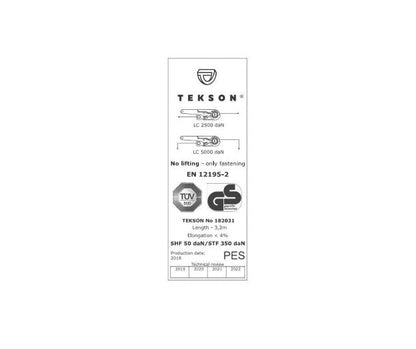 Spanngurt 5 T / 10 M Set Mit Zugratsche 500 daN Ergo 305 MM | TEKSON 181007