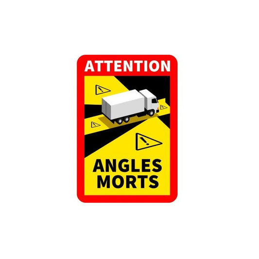 Autocollant Angle mort 25X17 CM / Angles morts / Camion France | TIR